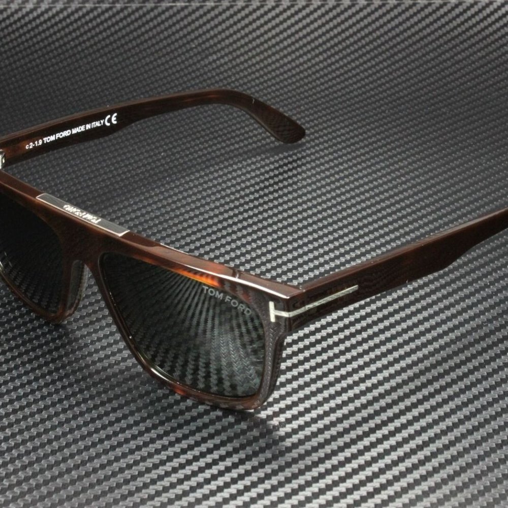 Tom Ford Square Havana 57mm Sunglasses